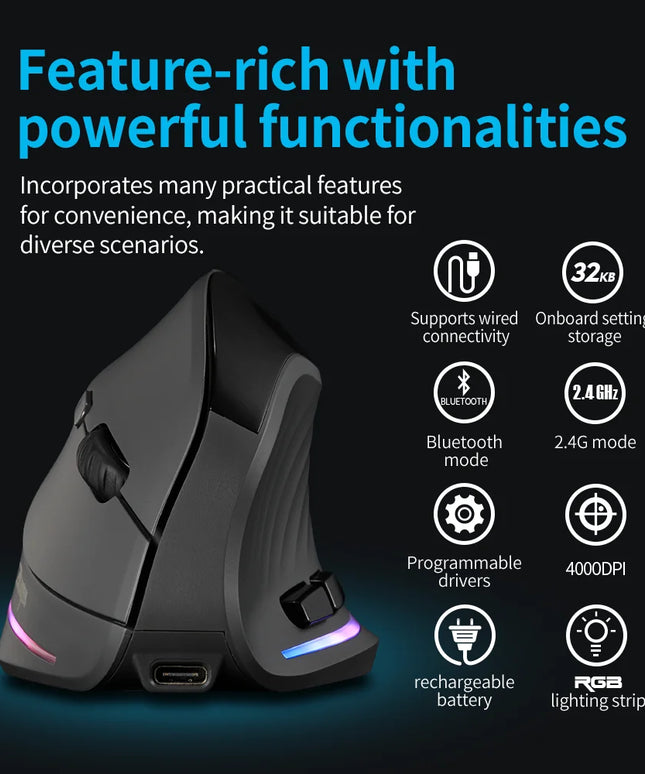 C Force Rechargeable Vertical Mouse