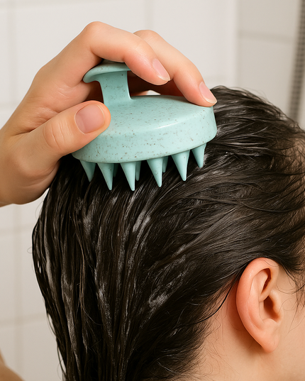 Entspannende Kopfhautbürste